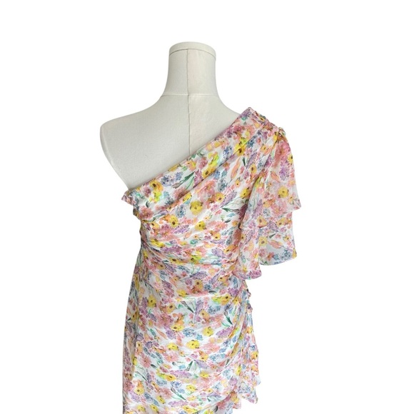 Amur - Clayton Floral One-Shoulder Dress Sz 0 - Picture 7 of 10